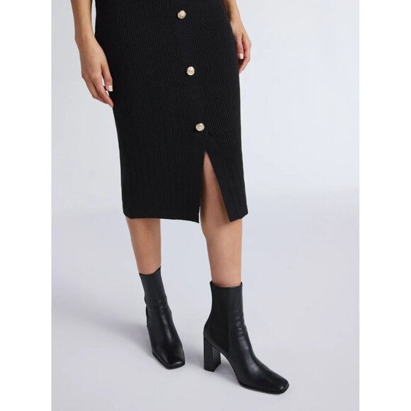 Sofia Vergara Women's Pull On Sweater Skirt, Size XL 16-18), Knit, Sheath, Black - Picture 3 of 4